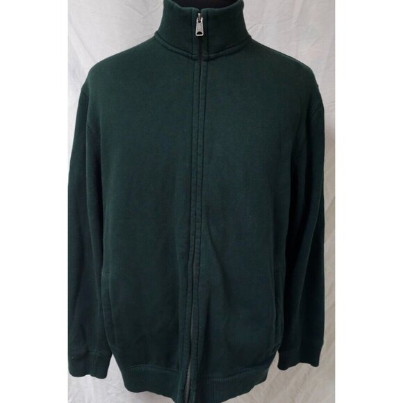 Old Navy Mens XL Green Fleece Zip Up Outdoor Casual Long Sleeve Pockets Jacket - Picture 2 of 12